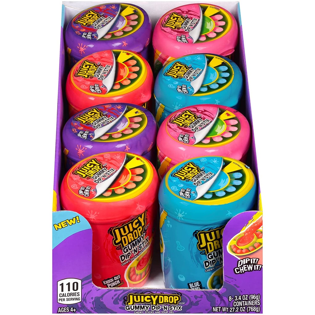 Juicy Drop Gummy Dip N'Stix 96g