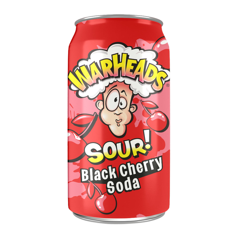 Warheads Sour Soda Black Cherry 355ml