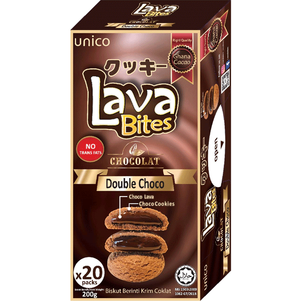 Lava Bites Cookies Double Choco 200g