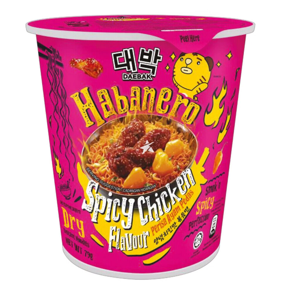 Daebak Habanero Noodles Spicy Chicken Cup 79g