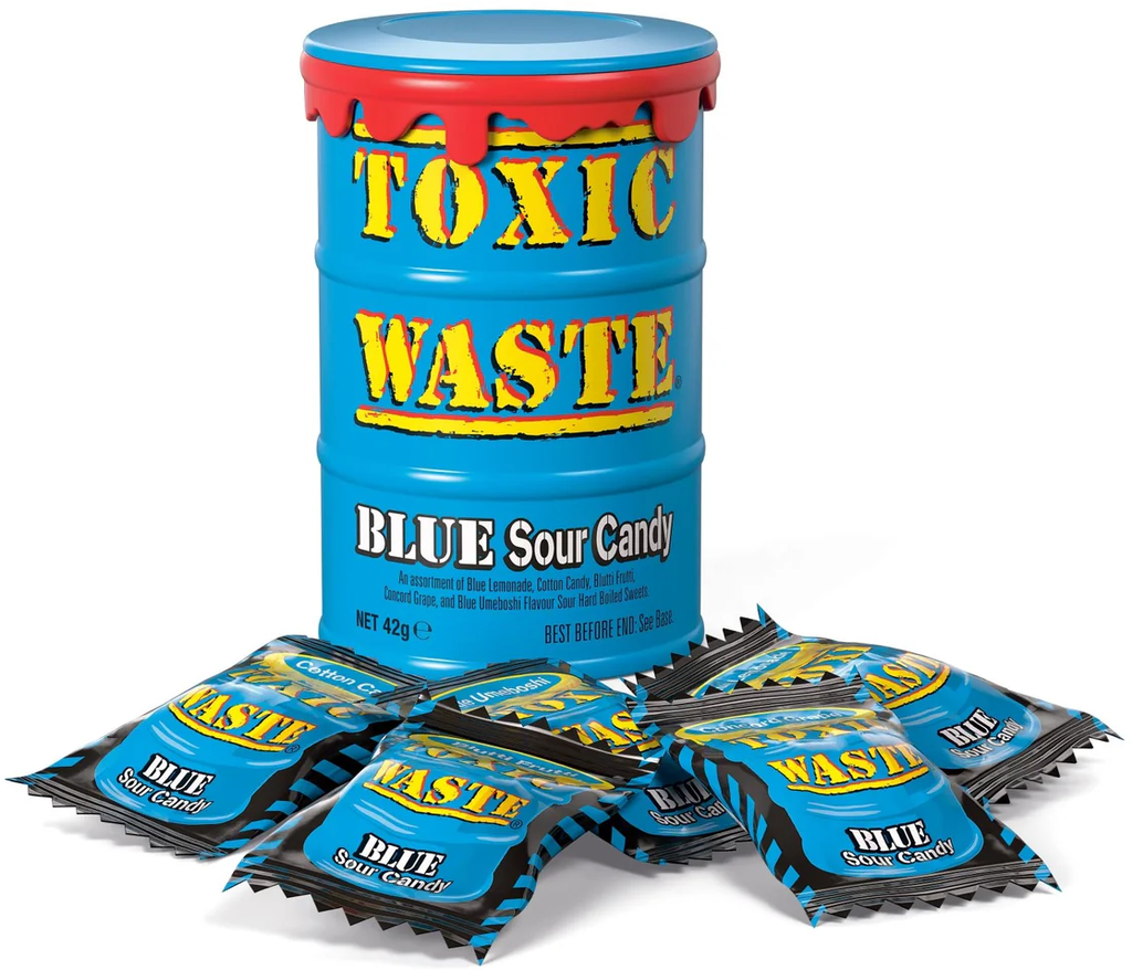 Toxic Waste Sour Candy Drum Blue 42g