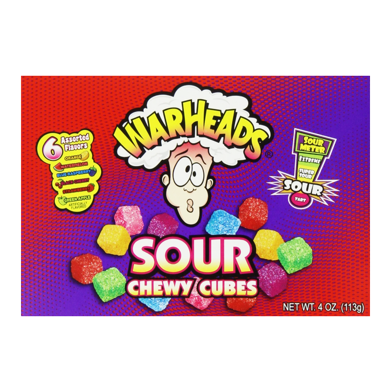 Warheads Chewy Cubes Theater Box 113G