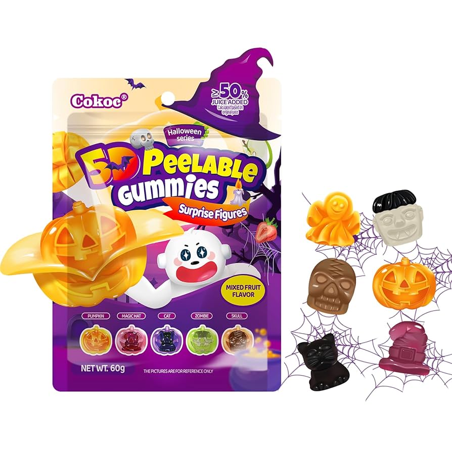 Cokoc Peelable Gummies Mixed Fruit Halloween 60g