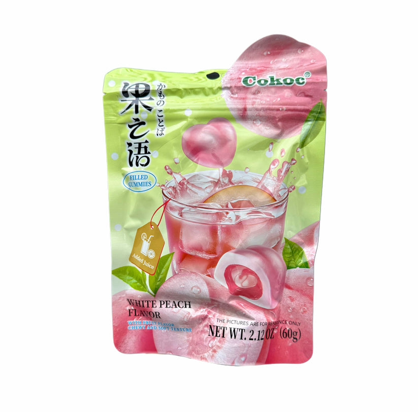 Cokoc Filled Gummies White Peach Flavor 60g