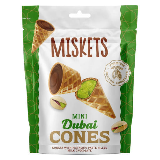 Miskets Cornet Milk Chocolate Dubai Style 50g