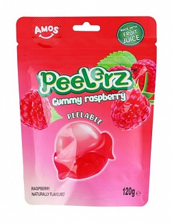 Amos Peelerz Gummy Raspberry 120g