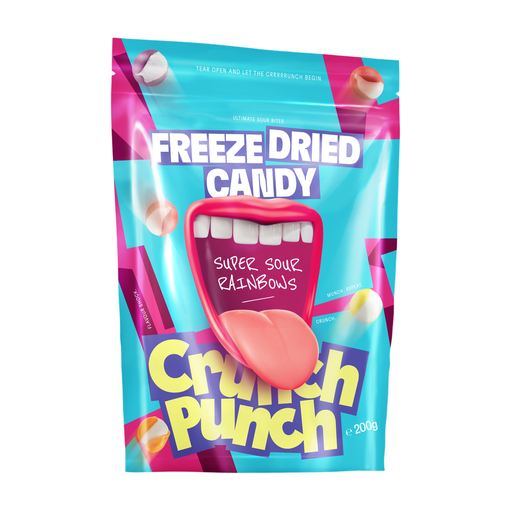 Crunch Punch Super Sour Rainbow 100g