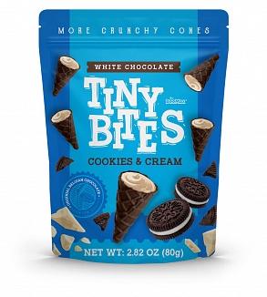 Tiny Bites Waffle Cones Cookies and Cream 80g