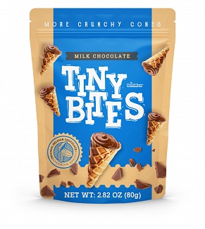 Tiny Bites Waffle Cones Milk Chocolate  80g