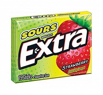 Extra Gum Sours Strawberry 41g