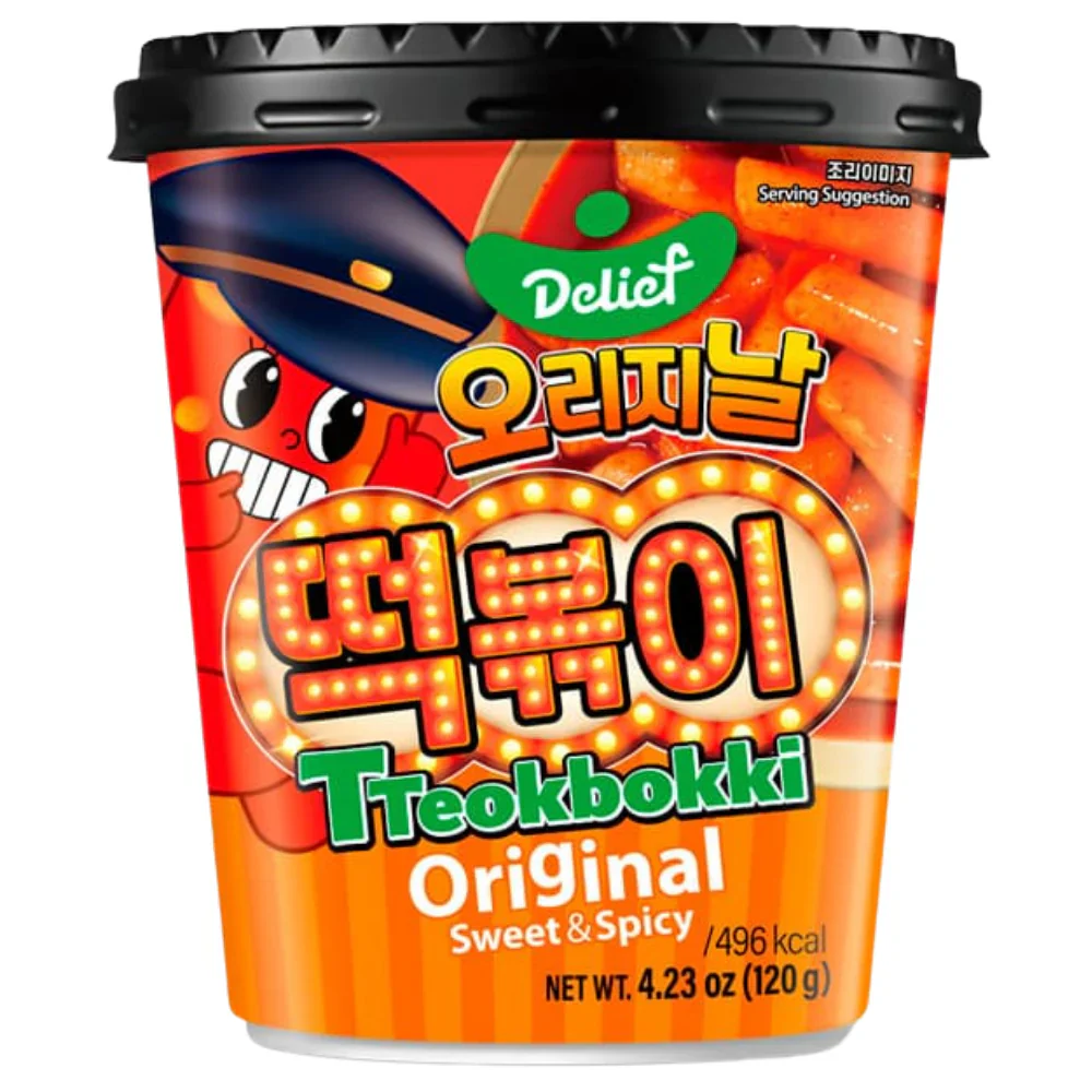 Delief Tteokbokki Cup Sweet & Spicy Original (Halal)120g