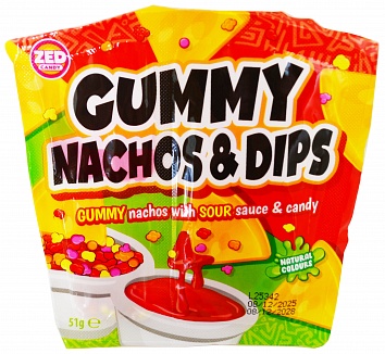 Zed Candy Gummy Nachos & Dips 51g