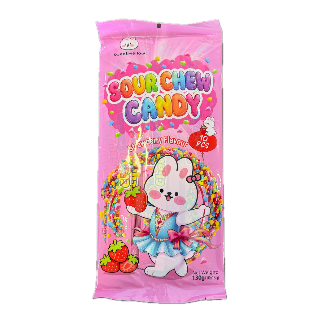 Sweet Mellow Sour Chew Candy Strawberry 130g