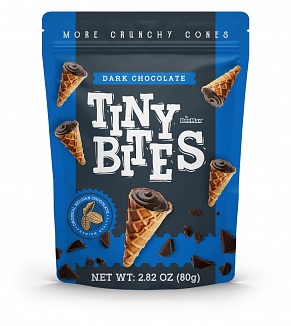 Tiny Bites Waffle Cones Dark Chocolate 80g