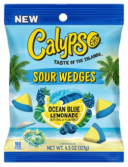 Calypso Sour Wedges Ocean Blue Lemonade 127g