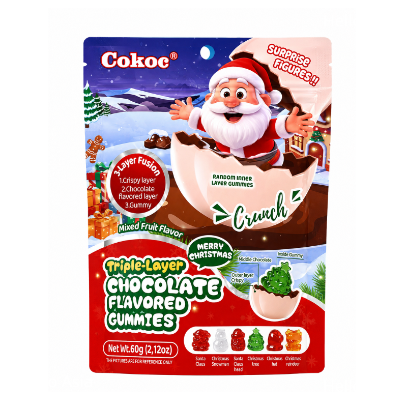 Cokoc Triple-Layer Choco Gummy Xmas 60g