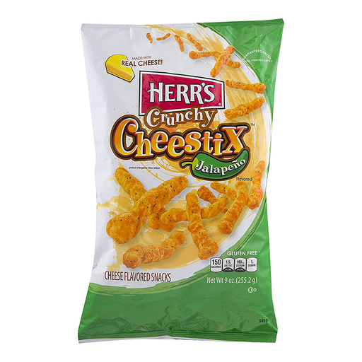 Herr's Crunchy Cheestix Jalapeño 255g