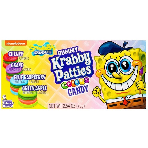 Spongebob Squarepants Gummy Krabby Patties Colors 72g