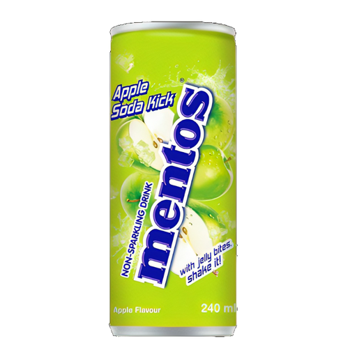 Mentos Non Sparkling Apple Soda Kick with Jelly 240ml