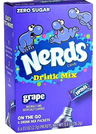 Nerds Drink Mix Grape 6buc 16,2g