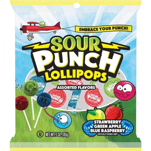 Sour Punch Lollipops 85g