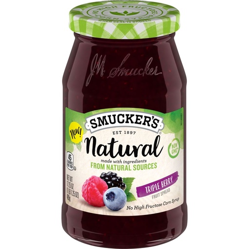 Smucker's Fruit Spread Natural Triple Berry 489g