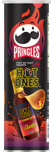 Pringles Hot Ones Los Calientes Barbacoa  156g