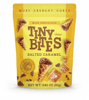 Tiny Bites Waffle Cones Salted Caramel 80g