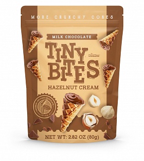 Tiny Bites Waffle Cones Hazelnut Cream 80g