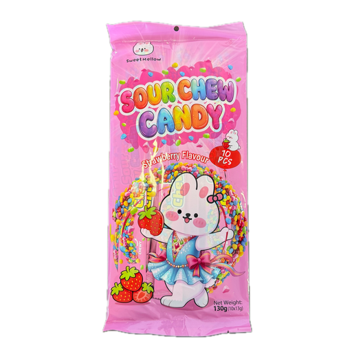 Sweet Mellow Sour Chew Candy Strawberry 130g