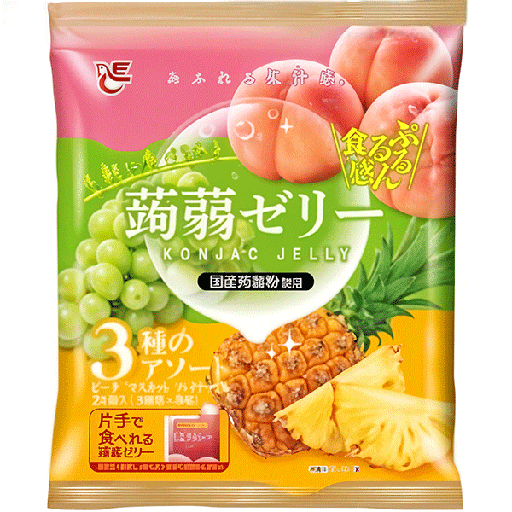 ACE Bakery Jelly Pururun Konjak Peach, Muscat, Pineapple 420g